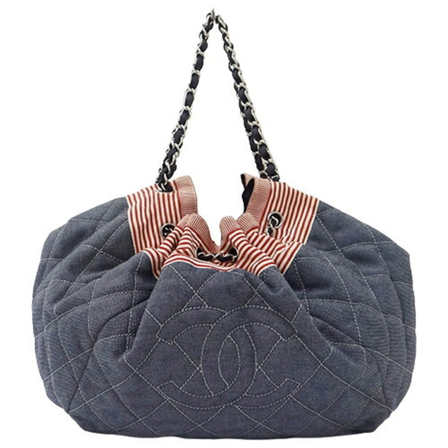Luxury Chanel Bag Women's Tote Shoulder Chain Cococabus GM Blue Red