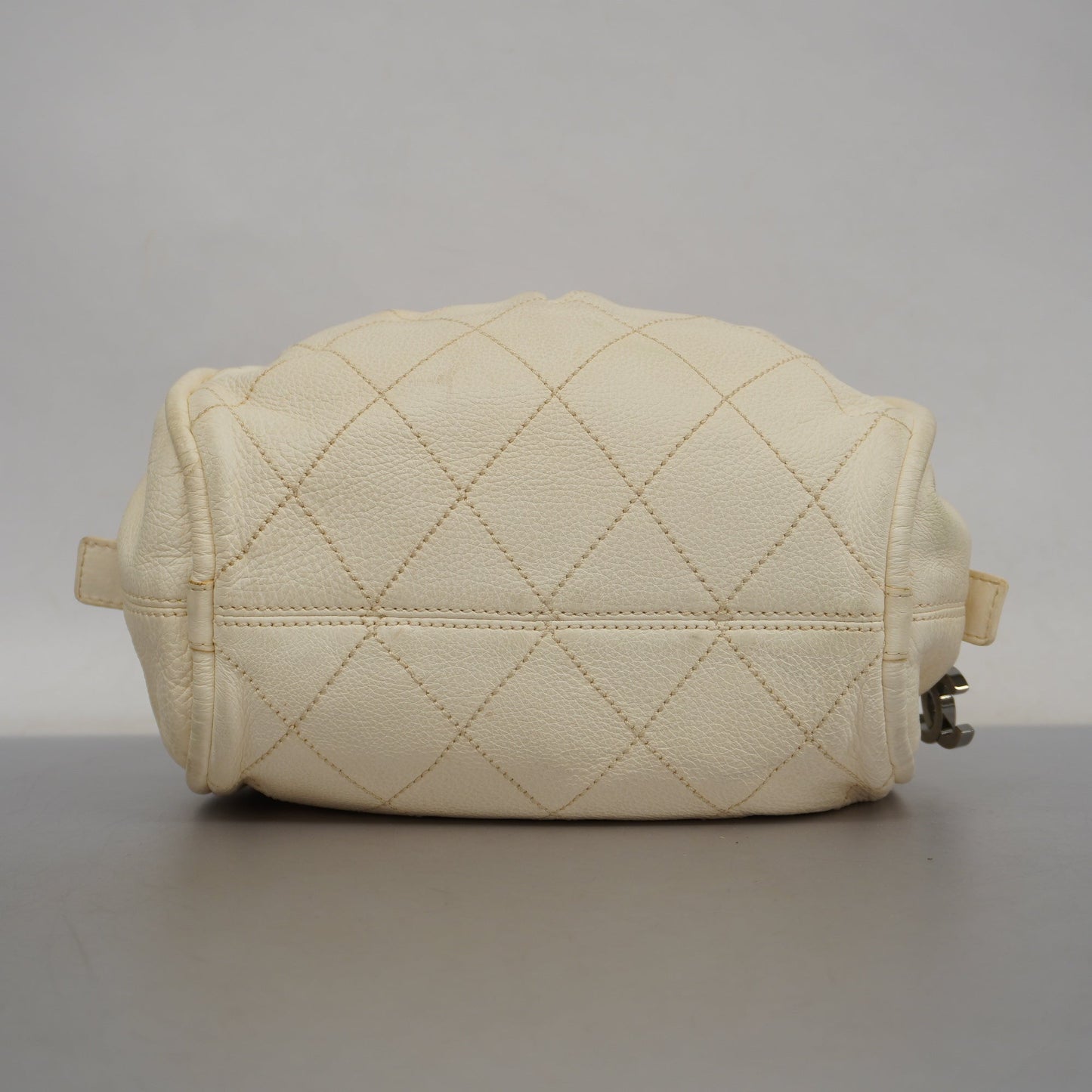 CHANEL  Wild Stitch Handbag Women's Leather Handbag Ivory