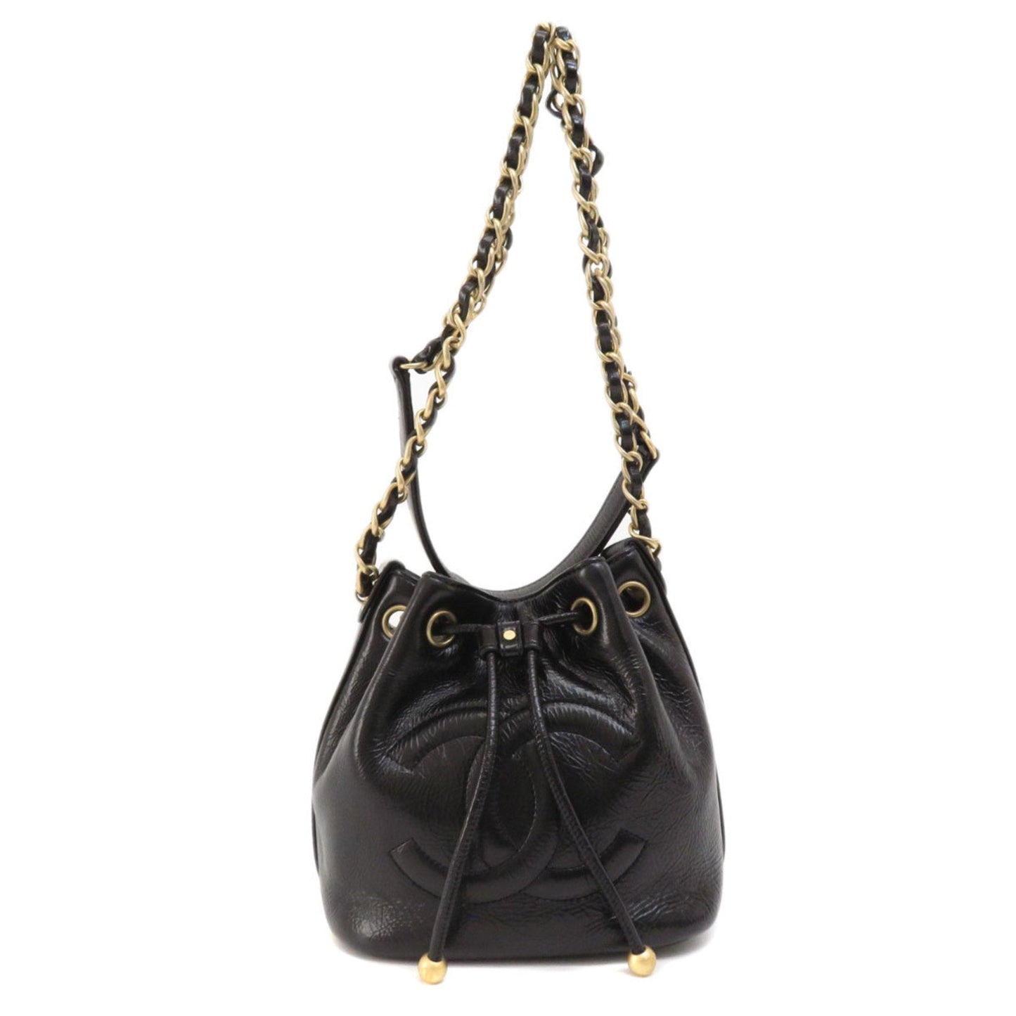Luxury Chanel Chain Shoulder Coco Mark Bag Calf Women's