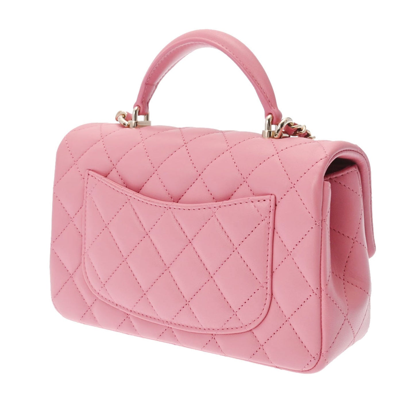 Luxury Chanel Chain Shoulder Pink Champagne AS2431 Women's Lambskin Bag