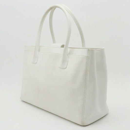 Luxury Chanel Executive Line Coco Mark Tote Bag Handbag White Shoulder A15206