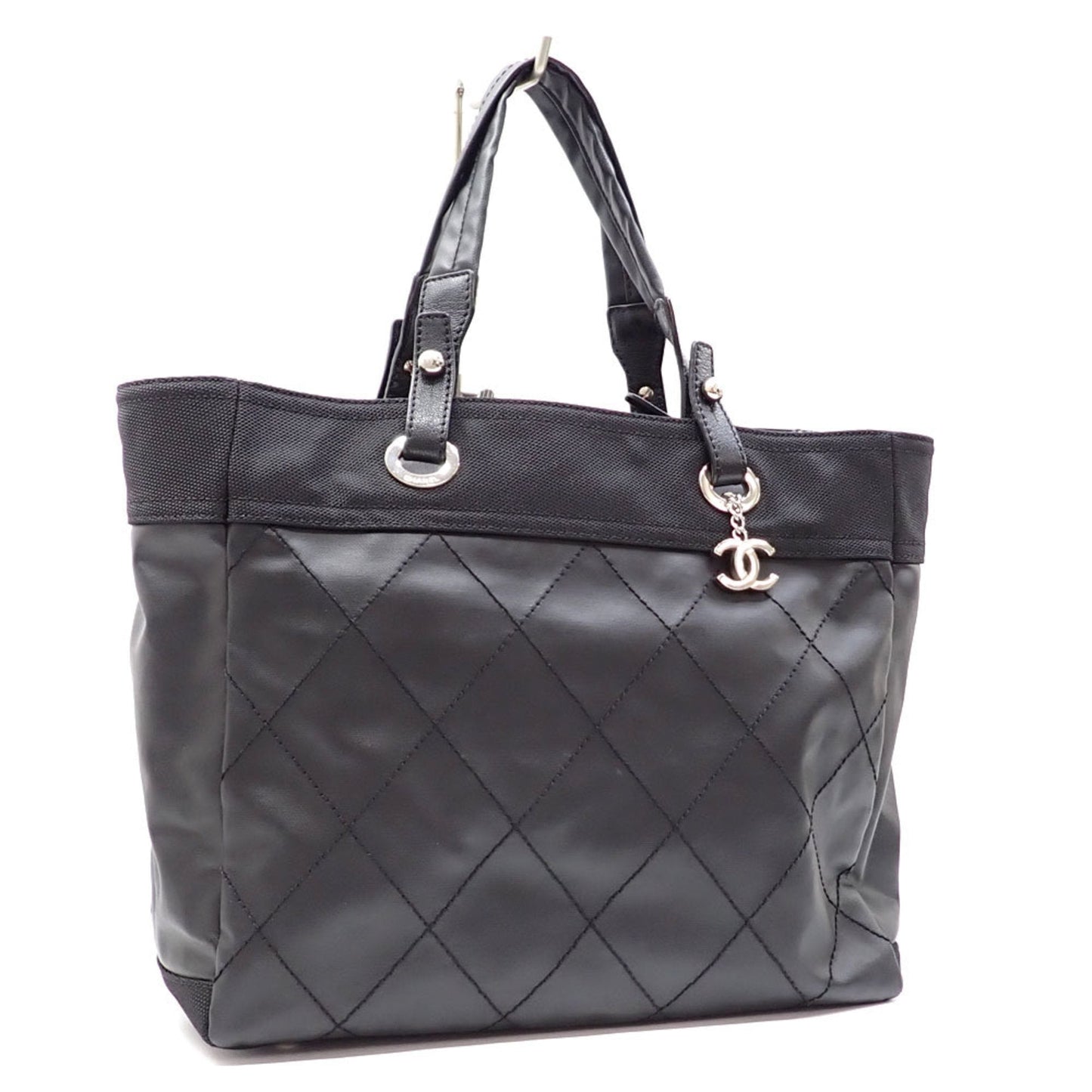 Luxury Chanel A34209 Women's Coated Canvas Tote Bag Black