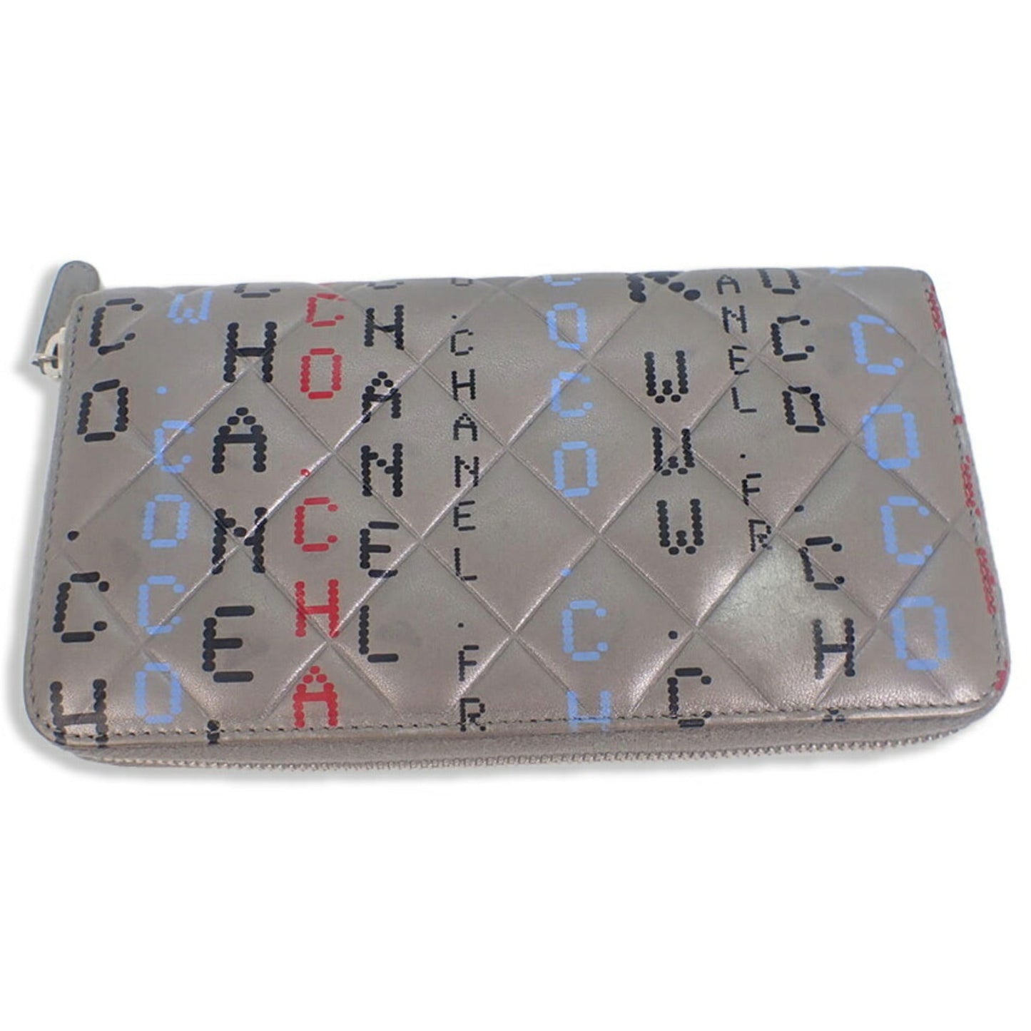 Luxury Chanel Cambon matelasse here mark computer pattern circuit board long wallet