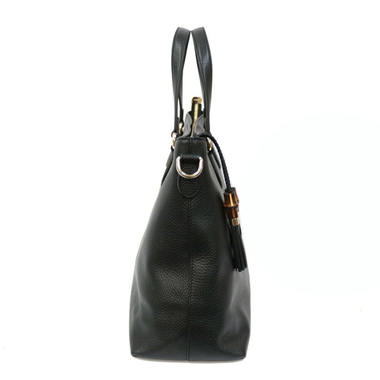 Luxury Gucci Shoulder Bag Bamboo Black Ladies