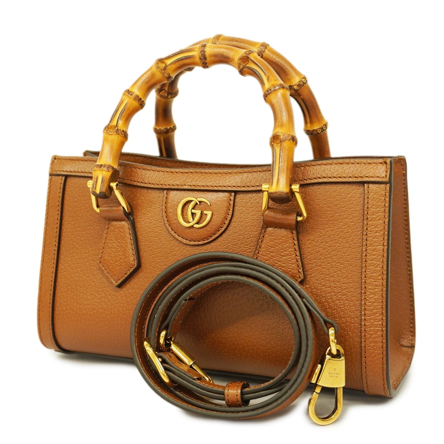 Luxury Gucci  Bamboo 2way Bag Diana 735153 Women's Handbag,Shoulder Bag Brown