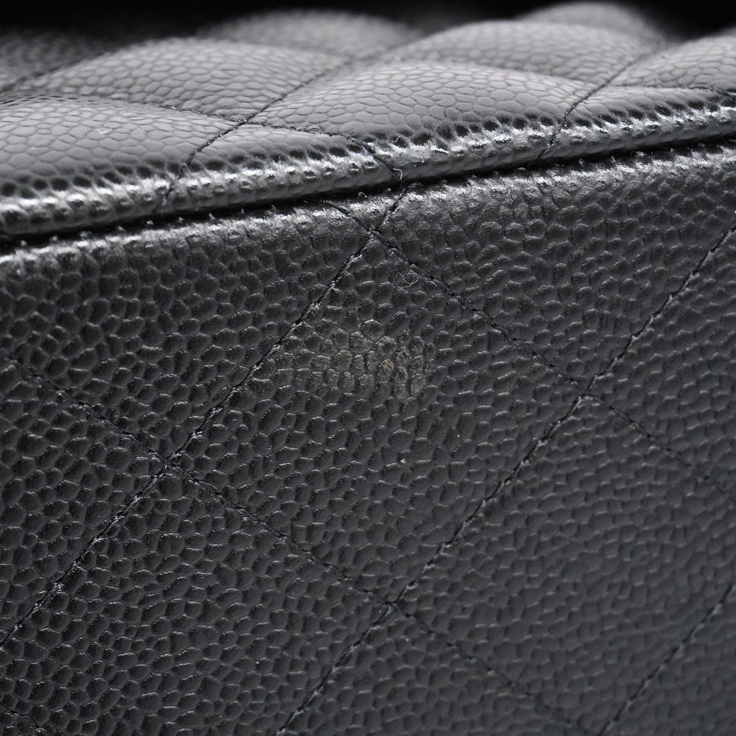 CHANEL  Big Matelasse W Flap W Chain Women's Leather Shoulder Bag Black