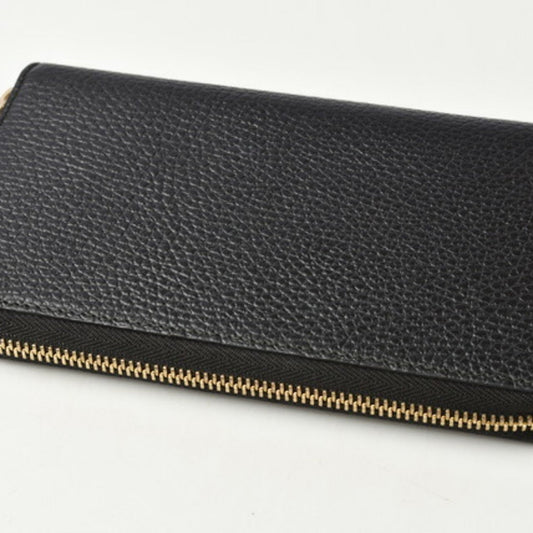 Luxury Gucci Wallet Luxury Gucci Long Wallet/Petit Marmont Leather Black Round 449347 Outlet