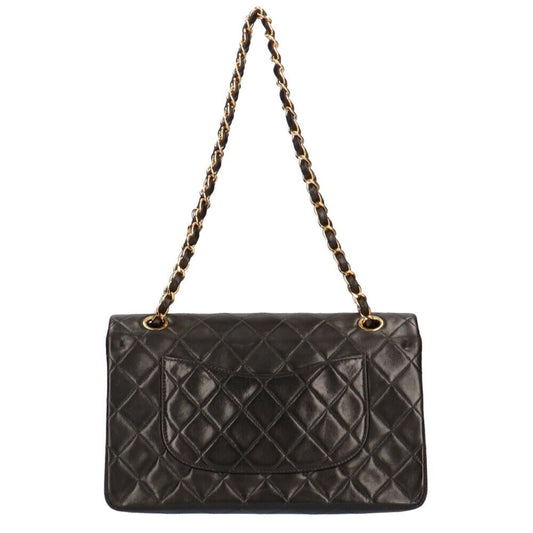 Luxury Chanel chain matelasse shoulder bag lambskin black ladies