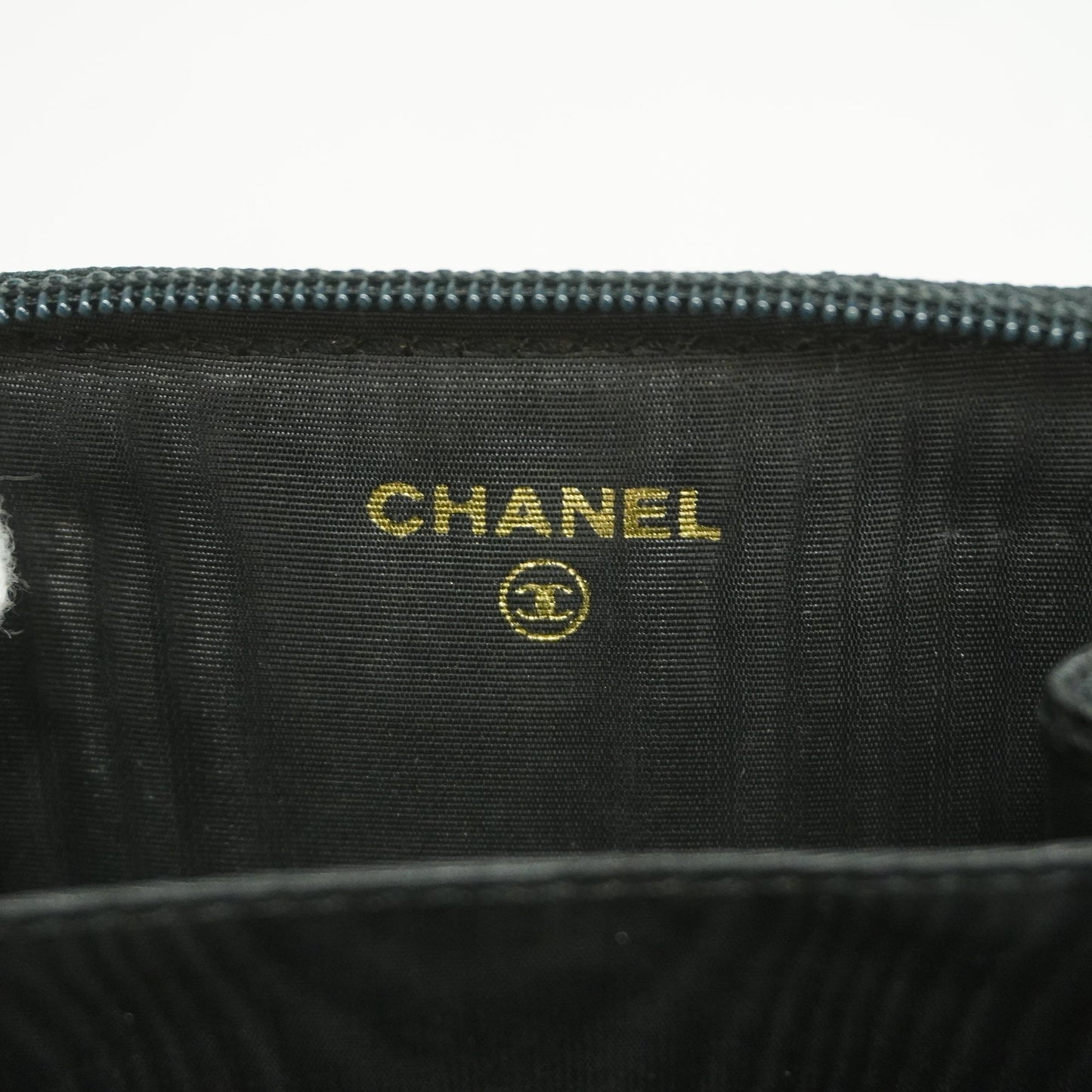 CHANELAuth  Women's Caviar Leather Gold Hardware Coin Purse/coin Case Black