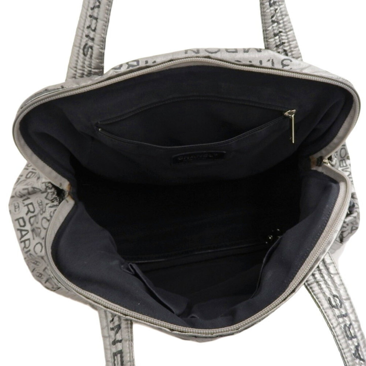 Luxury Chanel unlimited handbag shoulder bag tote silver with seal 1