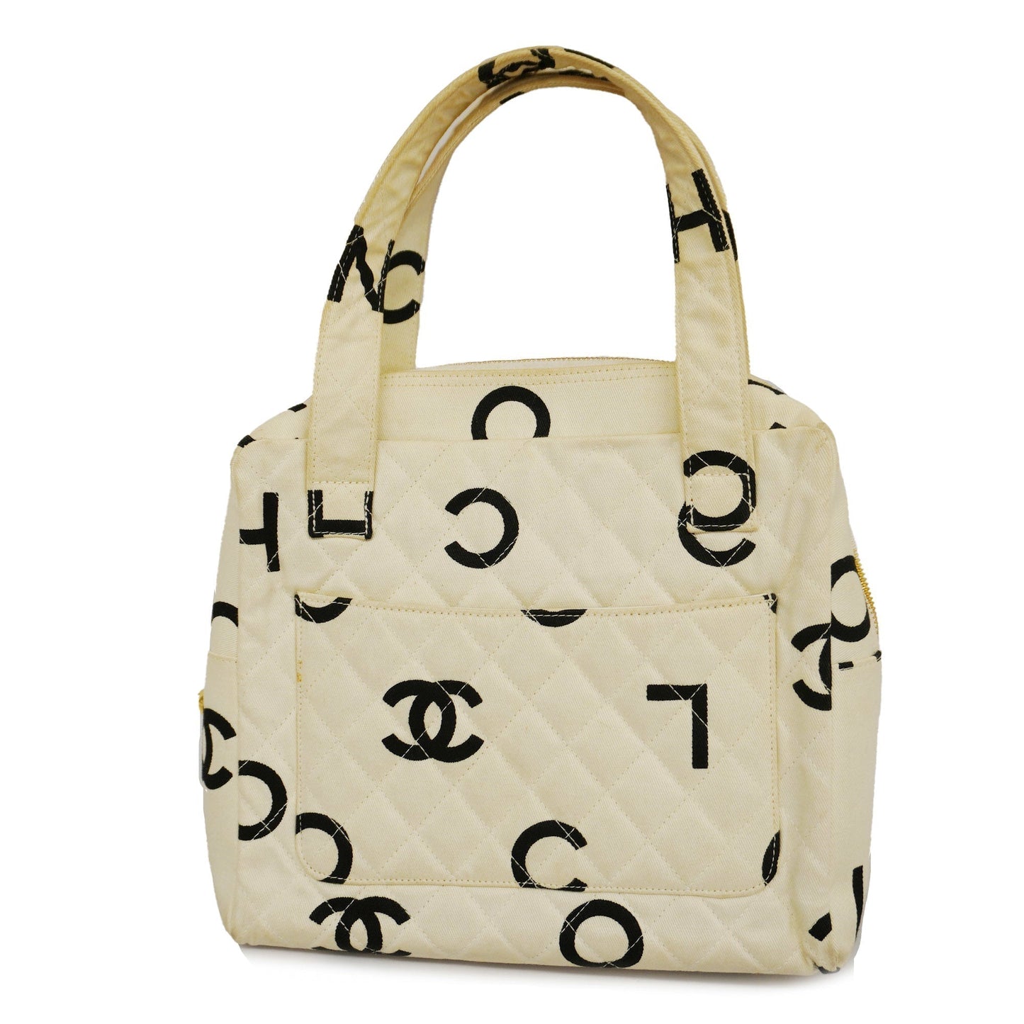 CHANEL  Matelasse Women's Canvas Handbag White