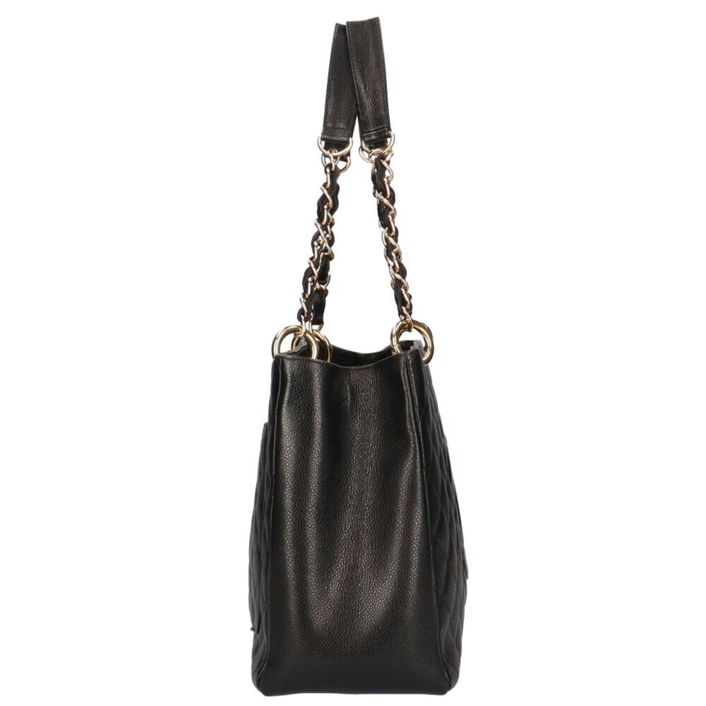 Luxury Chanel chain shoulder bag caviar skin black ladies