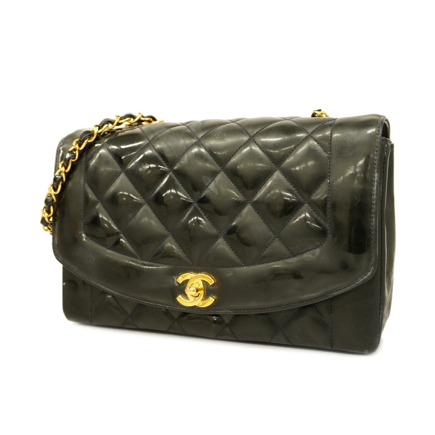 CHANEL  Matelasse Diana Flap Chain Shoulder Women's Leather Shoulder Bag