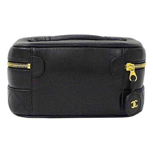 Luxury Chanel Bag Bicolore Women's Handbag Vanity Leather Black A01618