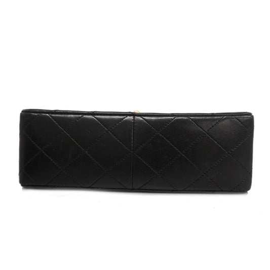 CHANEL  Matelasse Chain Shoulder Lambskin Women's Leather Shoulder Bag Black