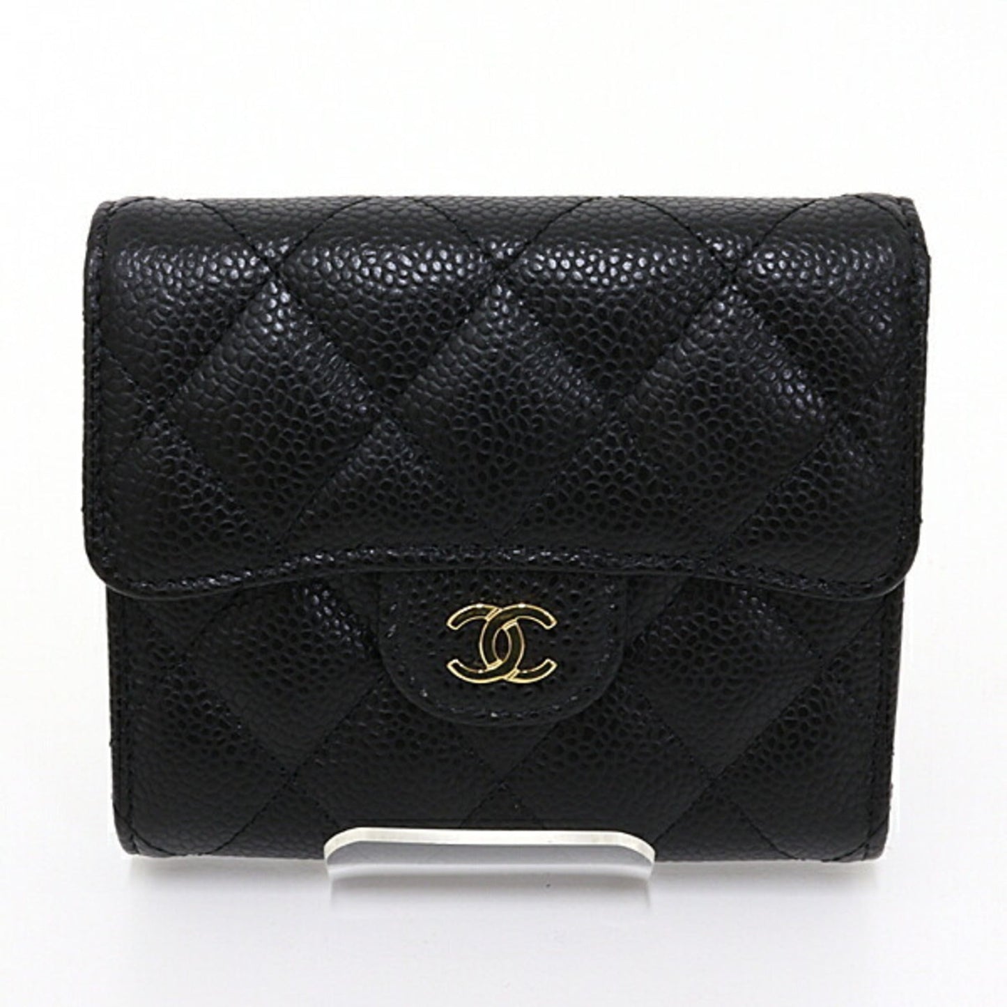 Luxury Chanel Matelasse Classic Small Flap AP0231 Caviar Skin 3 Fold Wallet Box
