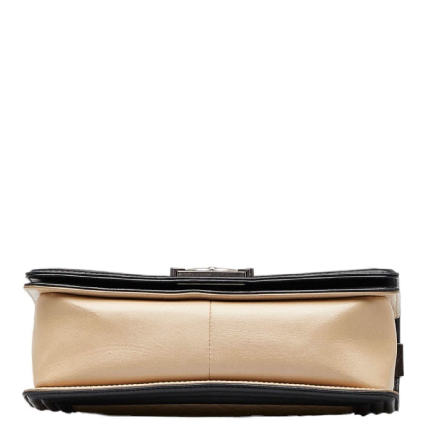Luxury Chanel Boy Coco Mark Bicolor Chain Shoulder Bag Beige Black Lambskin Ladies