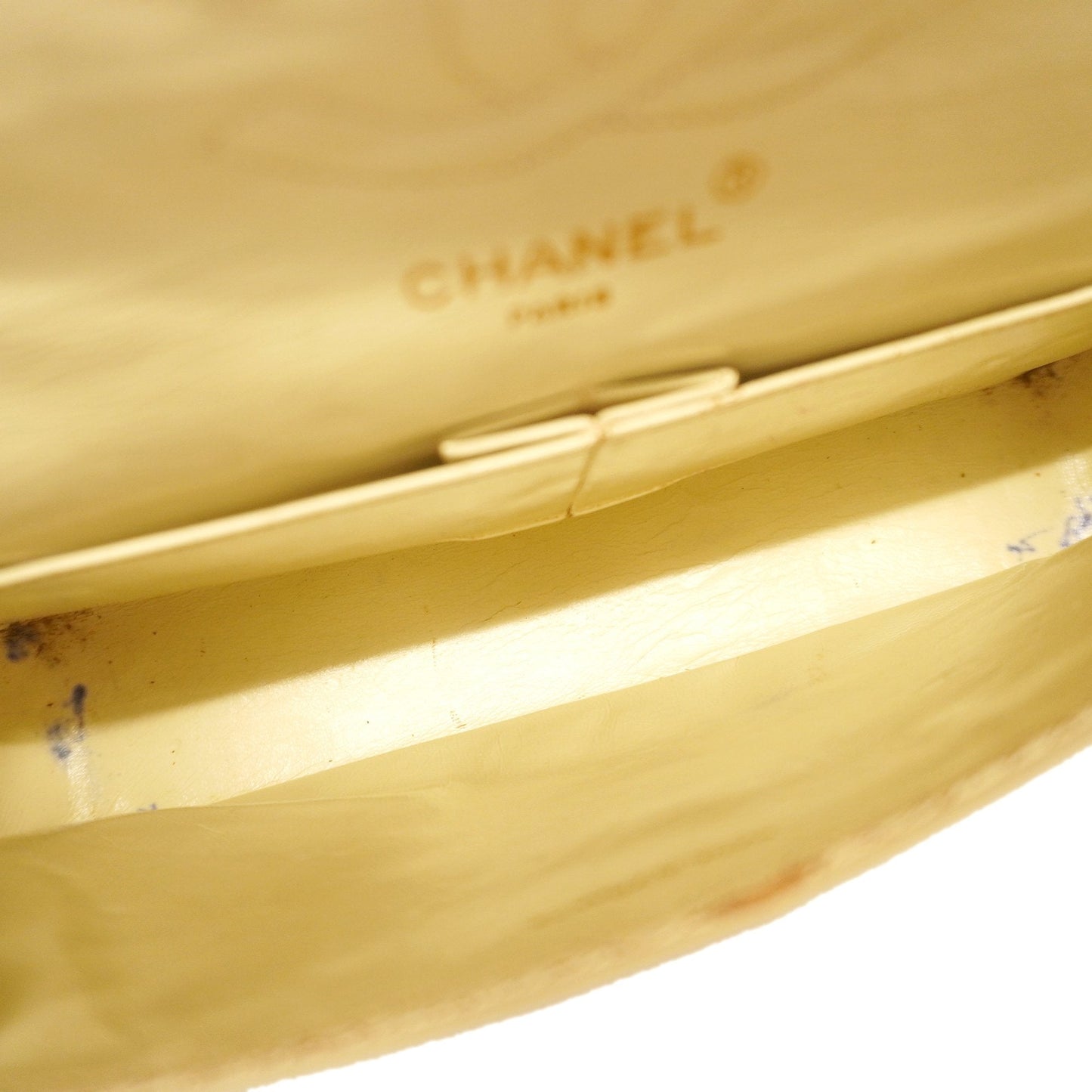 CHANEL  Matelasse W Flap W Chain Women's Leather Shoulder Bag Beige