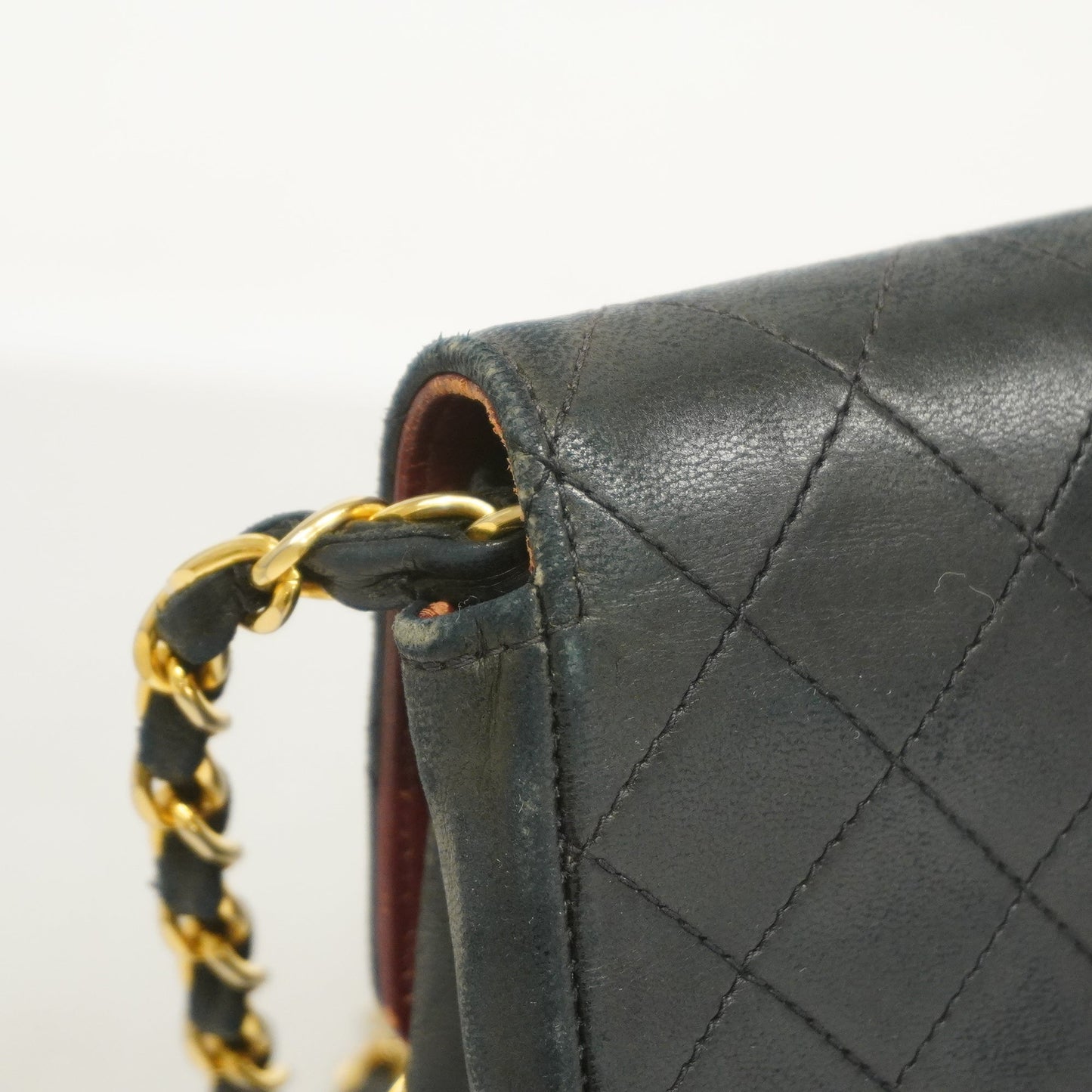 CHANEL  Matelasse Chain Shoulder Lambskin Women's Leather Shoulder Bag Black