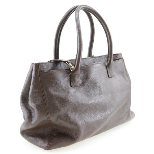 Luxury Chanel Executive Tote Bag 2WAY Shoulder A15206 Matte Caviar Skin Italian Brown Crossbody Handbag 2way Magnetic Type Ladies