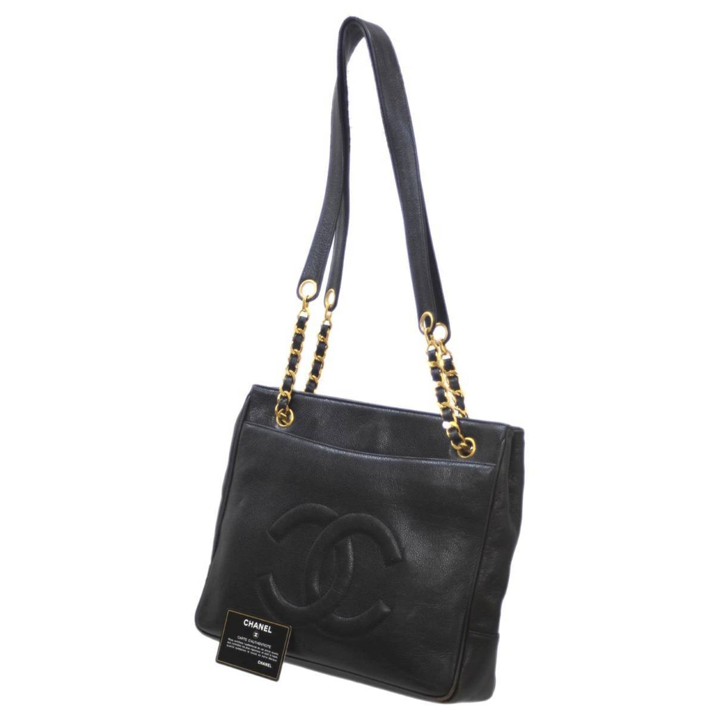 Luxury Chanel Coco Shoulder Bag Caviar Skin Chain Tote Black  Ladies KS