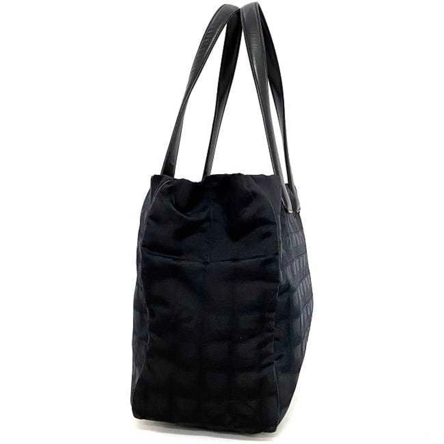 Luxury Chanel MM Black New A15991 Coco Mark Nylon Leather 8th  Nutra Line Ladies