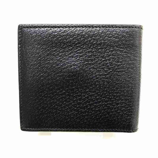 Luxury Gucci GG Marmont Fold Wallet 428725 203887 Leather Black Bifold Gold Men's Women's Unisex