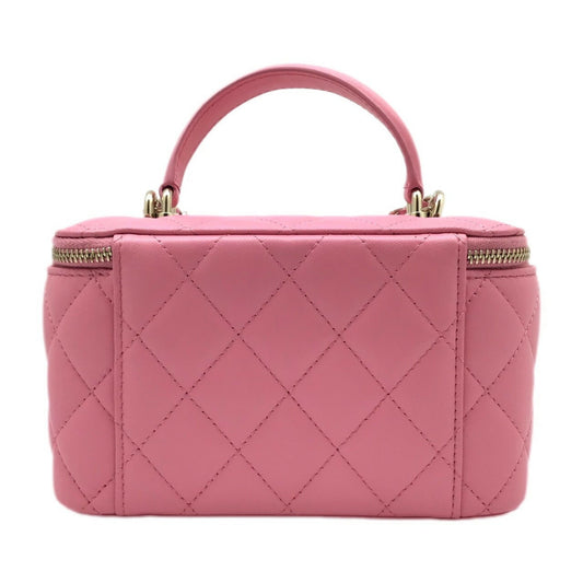 Luxury Chanel Vanity Chain Bag AP2199 Lambskin Pink G Hardware Shoulder Women Men Unisex