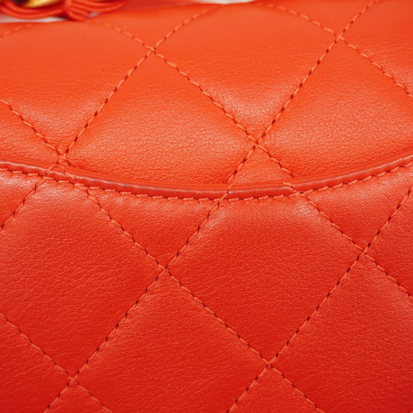 CHANEL  Matelasse Chain Shoulder Women's Leather Shoulder Bag Red Color