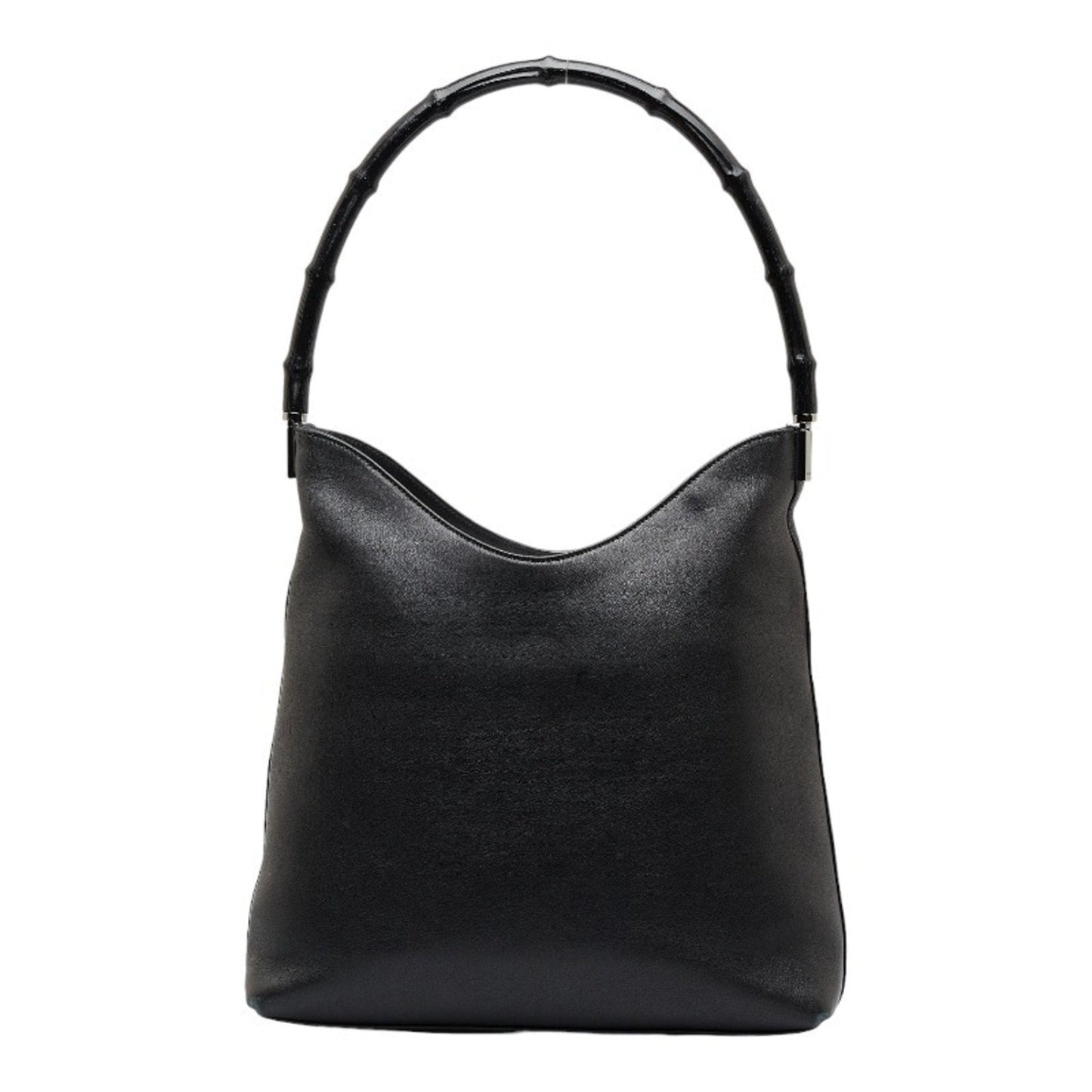 Luxury Gucci Bamboo One Shoulder Bag 001 3244 Black Leather Women's