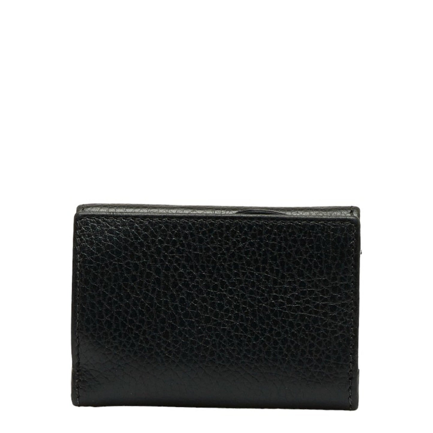Luxury Gucci GG Marmont Double G Trifold Wallet L-shaped 644407 Black Leather Women's