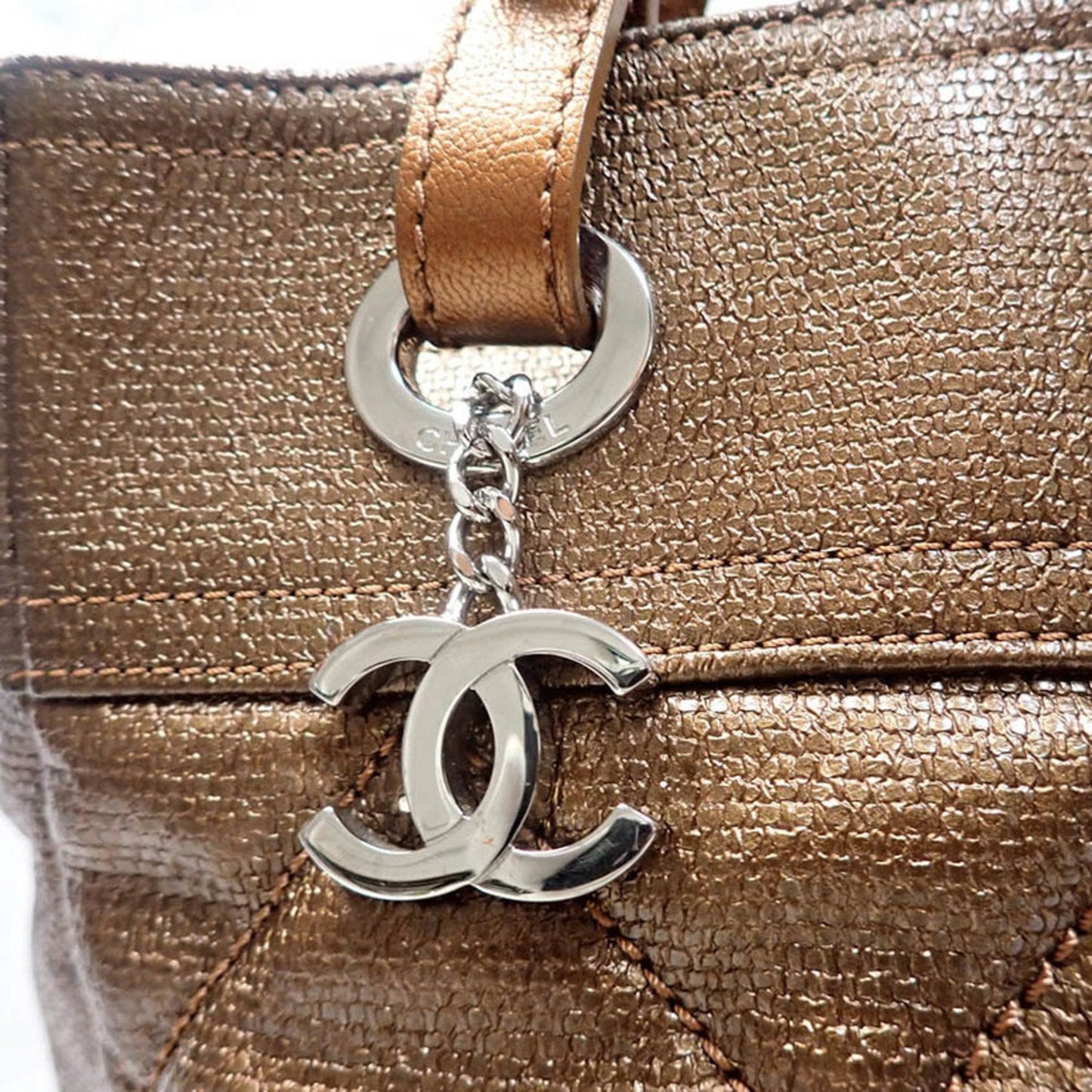 Luxury Chanel Paris Biarritz coated canvas hand tote bag
