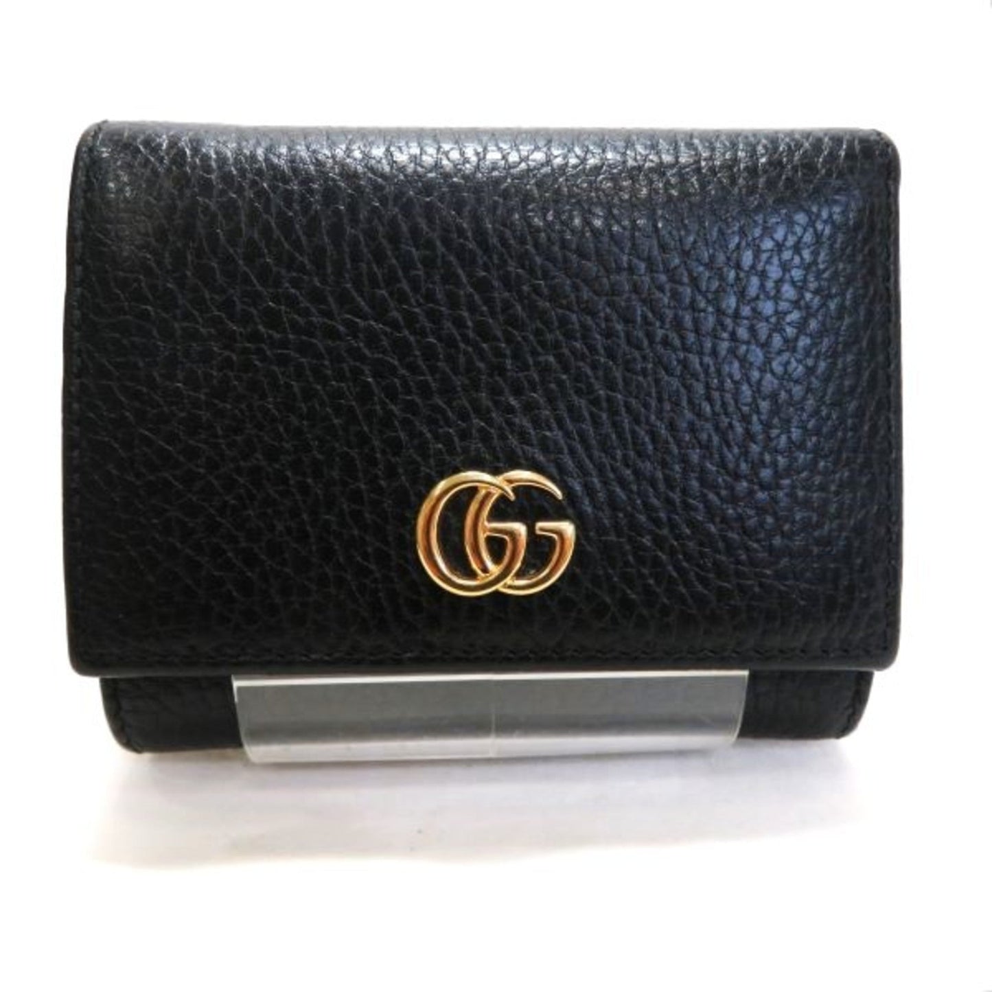 Luxury Gucci Petit Marmont leather tri-fold wallet ladies