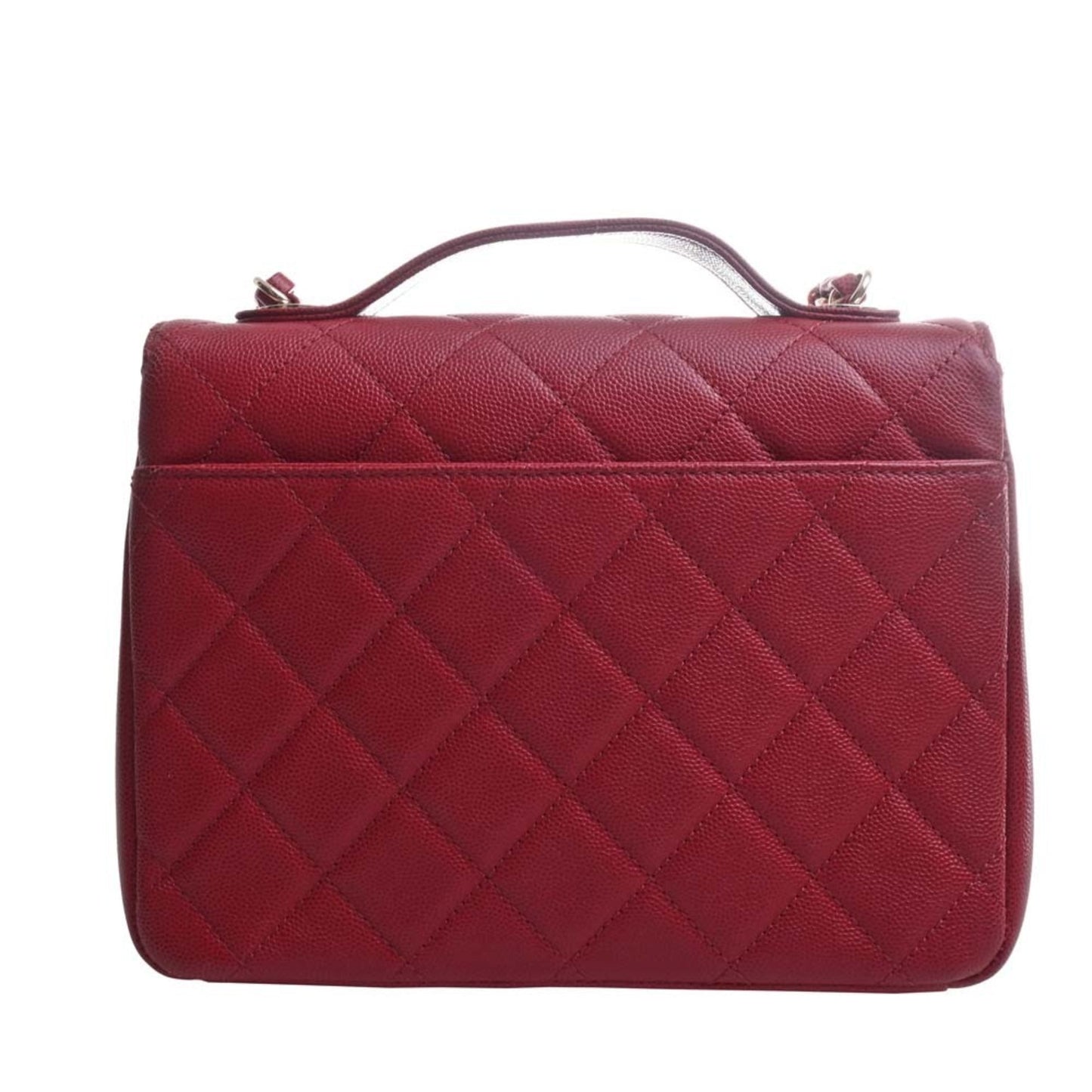 Luxury Chanel Caviar Skin Matelasse Affinity Coco Mark Chain Shoulder Bag Red Ladies