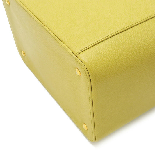 Luxury Chanel Cocomark Vanity Bag Handbag Shoulder Caviar Skin Leather Dusty Yellow