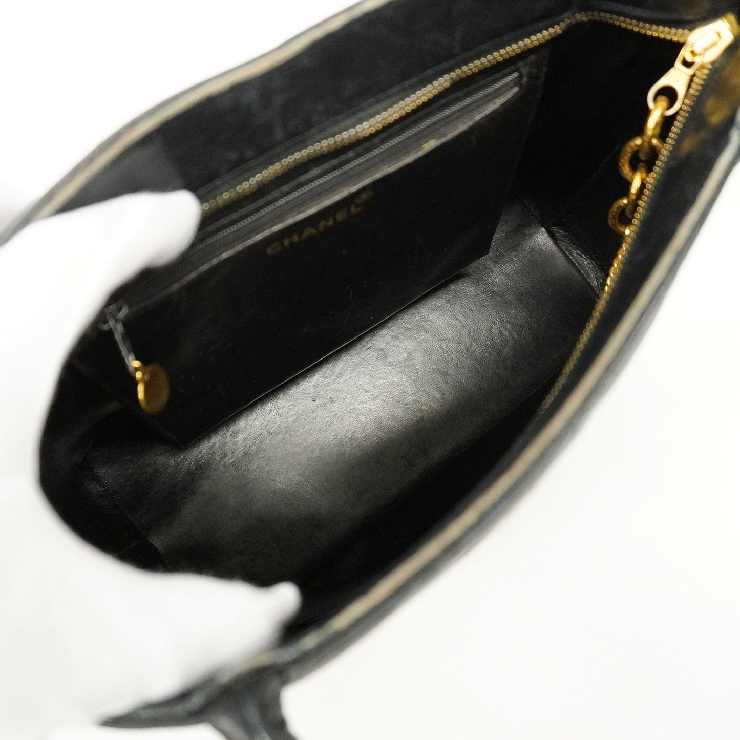 CHANELAuth  Reprint Tote Women's Leather Tote Bag Black