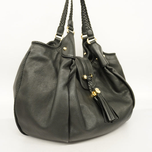 Luxury Gucci  Marrakech 257029 Women's Leather Shoulder Bag Black