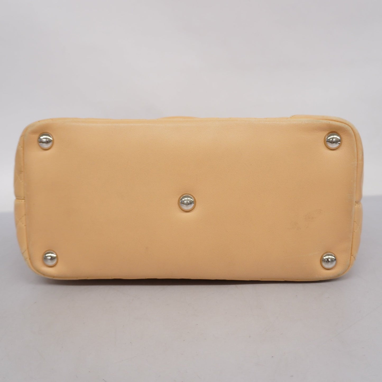 CHANEL  Ligne Cambon Tote Bag Lambskin Women's Tote Bag Beige