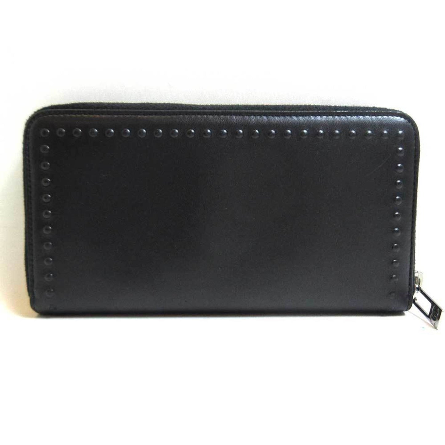 Luxury Chanel wallet long round black lambskin