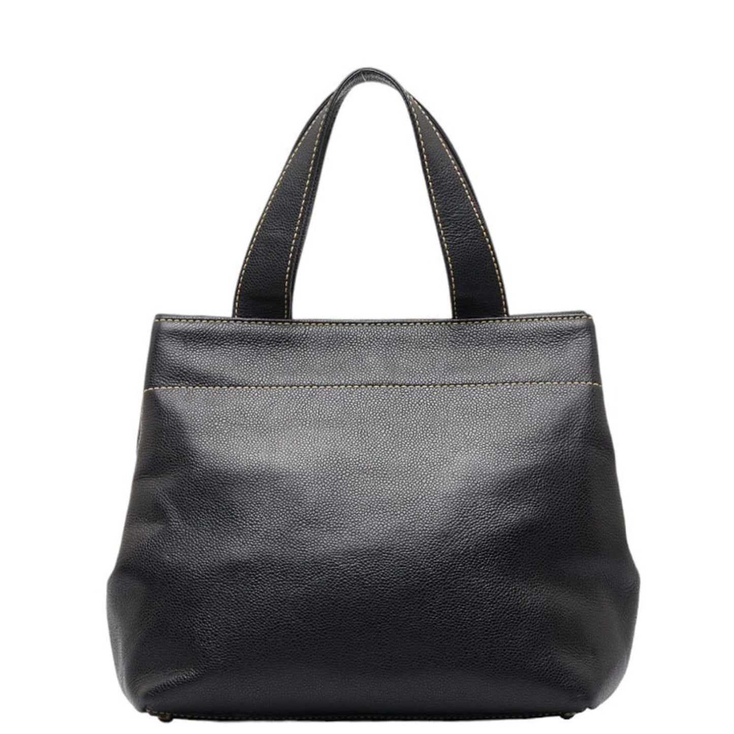 Luxury Chanel Coco Mark Turnlock Handbag Tote Bag Black Caviar Skin Ladies