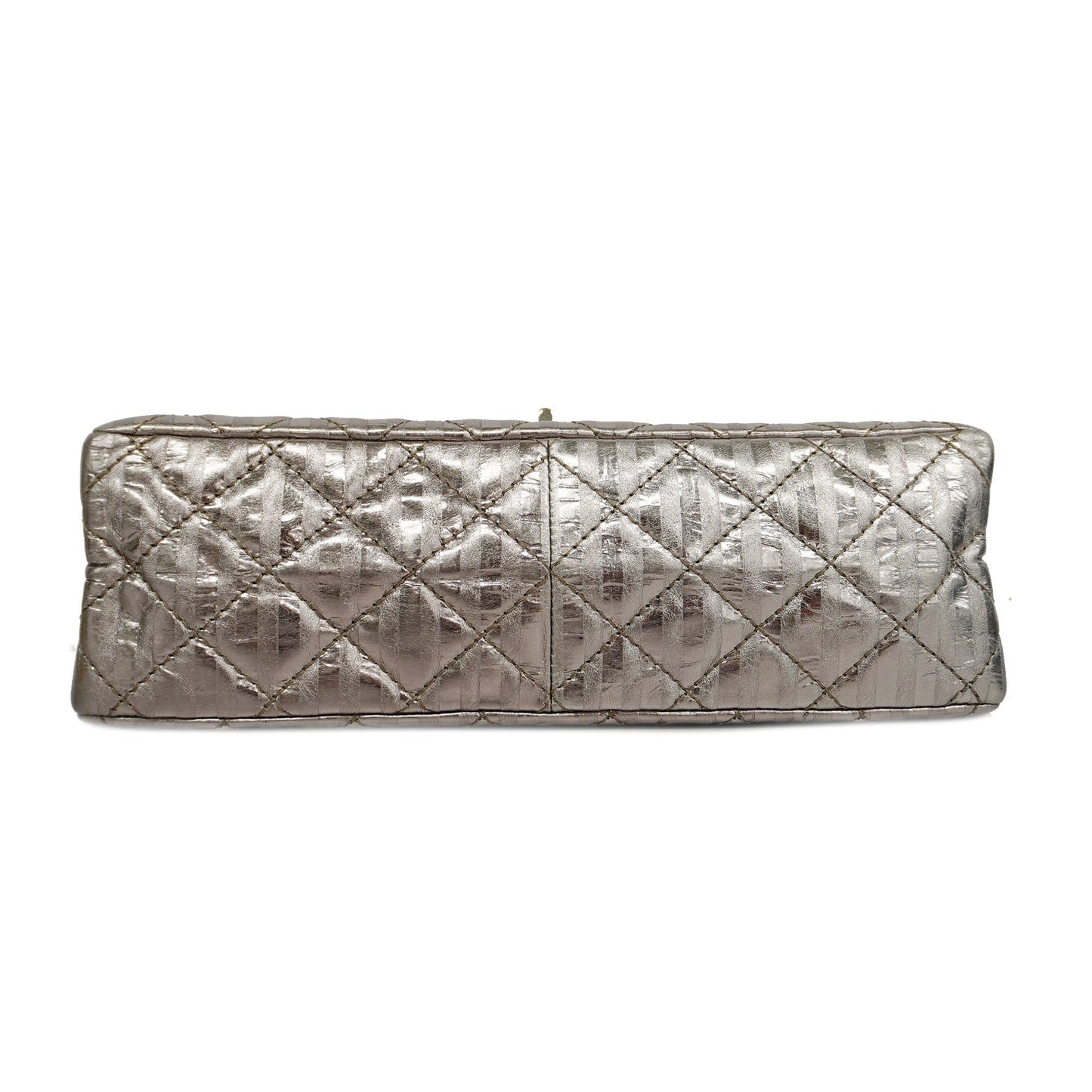 CHANELAuth  2.55 W Flap W Chain Lambskin Women's Patent Leather Shoulder Bag