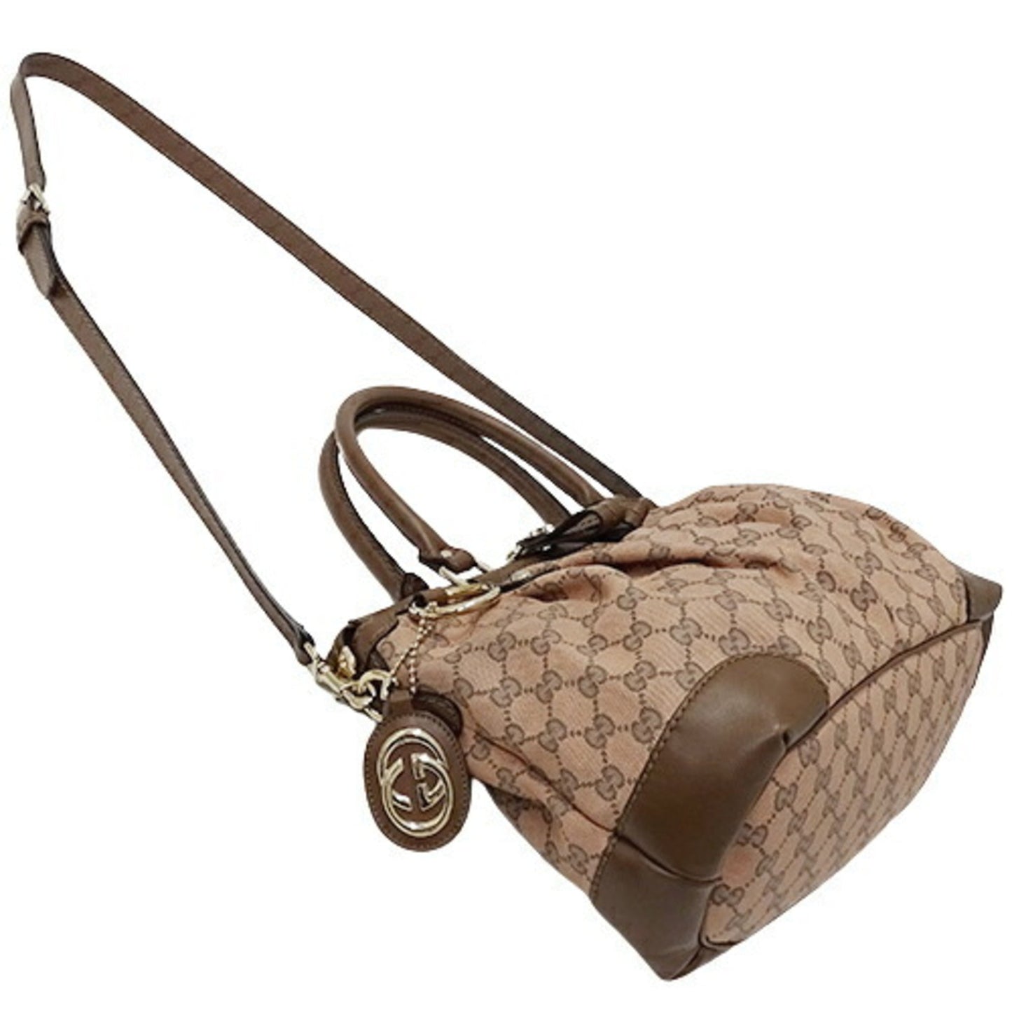 Luxury Gucci Trending 2025 bag ladies handbag shoulder 2way GG canvas Sookie pink brown