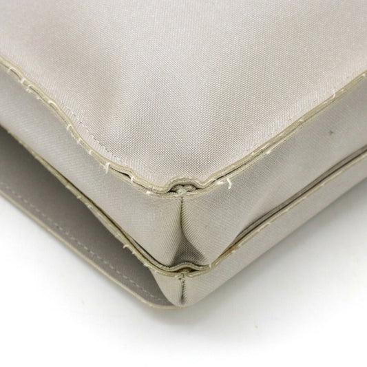 Luxury Chanel Sports Line Waist Pouch Bag Body Hip Nylon Canvas Gray White