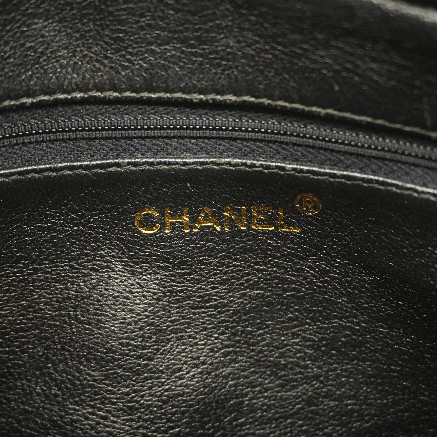 CHANEL  Matelasse Chain Shoulder With Fringes Leather Shoulder Bag Black