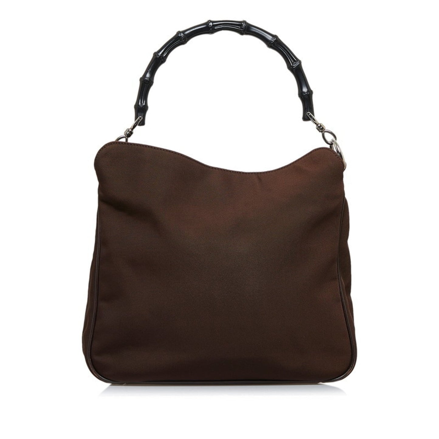 Luxury Gucci Bamboo Handbag One Shoulder Bag 001 1638 Brown Black Nylon Leather Ladies