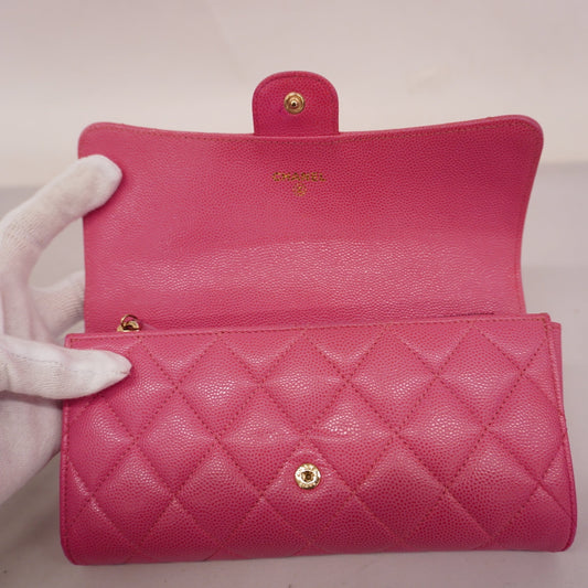 CHANEL  Matelasse Gold Hardware Women's Caviar Leather Caviar Leather
