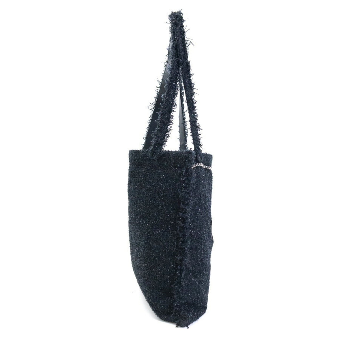 Luxury Chanel shoulder bag rocket heremark tweed black ladies A94656 99544f