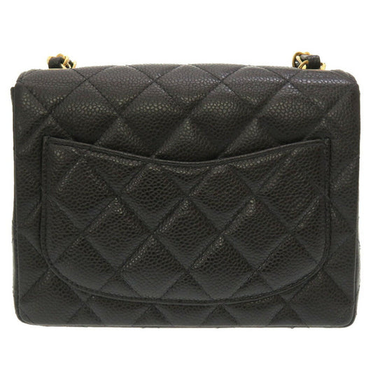 Luxury Chanel Matelasse Caviar Skin Black No. 8 Gold Chain Shoulder Bag Coco Mark