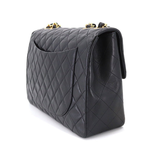 Luxury Chanel Decamato Matelasse 34 Chain Shoulder Bag Leather Black A01094 Vintage Gold Hardware