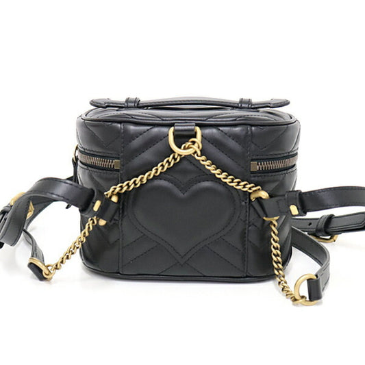 Luxury Gucci GG Marmont 598594 Quilting Bag Black